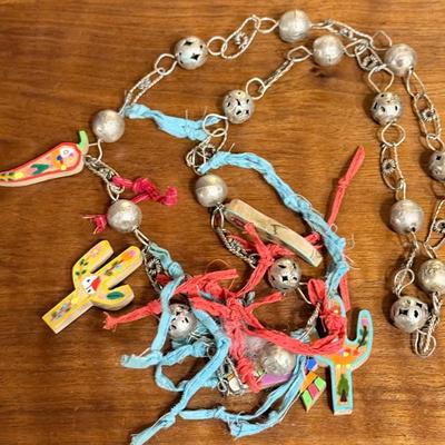 
Vintage Silver Wedding Pierced Ball 32 Inch Necklace