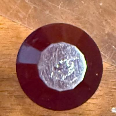 Large Red Faceted Stone