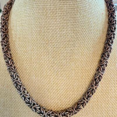Vintage Copper Byzantine 18 Inch Necklace