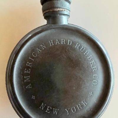 Antique American Hard Rubber Co - Watch Case Atomizer Black