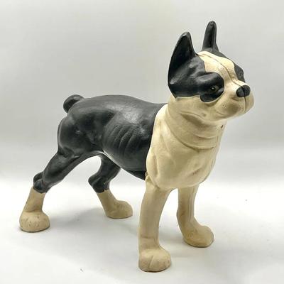 Cast Iron Boston Terrier Dog Doorstop