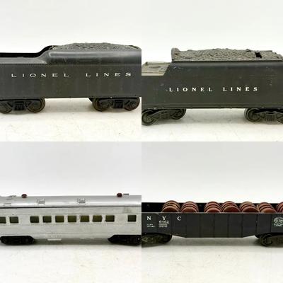 (4) Lionel Toy Trains-coal Dump, Passenger & Gondola
