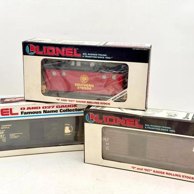 (3) Lionel Toy Trains-boxcars And Caboose 