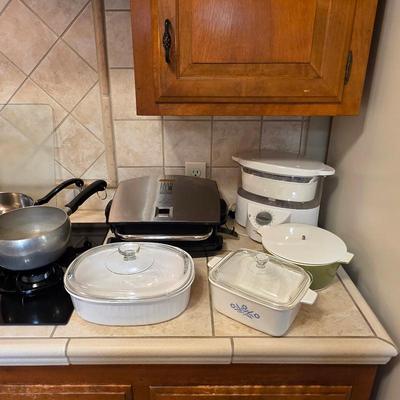Sale Photo Thumbnail #5: Corningware, George Foreman grill, food dehydrator