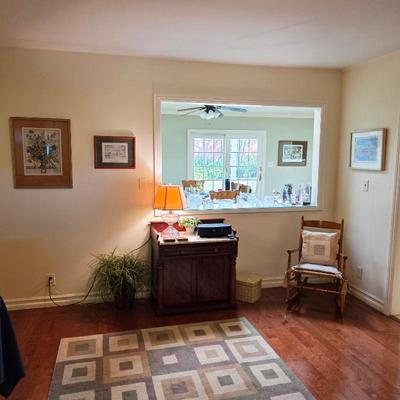 Sale Photo Thumbnail #2: Vintage Empire style stone top mahogany buffet