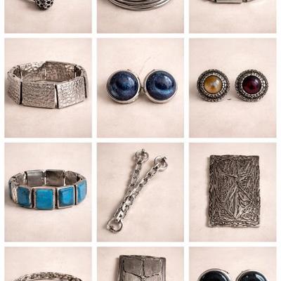 Sale Photo Thumbnail #7: Sterling and semi precious stone jewelry from Mexico 