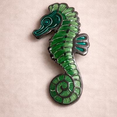 Sale Photo Thumbnail #2: Sterling enamel pendant 