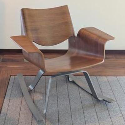 Blu Dot Buttercup Rocking Chair with Wood and Metal Frame