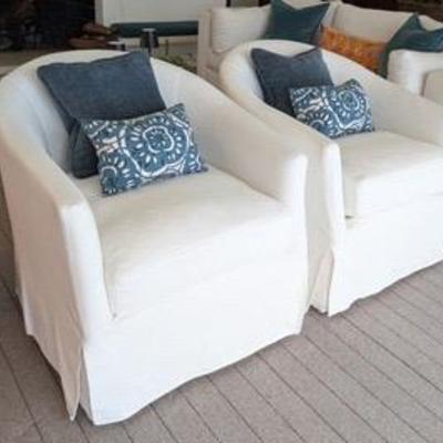 Pair of Essentials for Living Stitch and Hand Swivel Club Chairs

Pair of Essentials for Living Stitch and Hand Swivel club chairs in a...