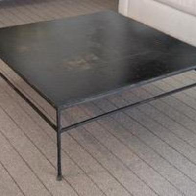 Large Iron and Slate Coffee Table 40 x 40 Inches

This is a large coffee table featuring an iron frame and a slate top. The table...