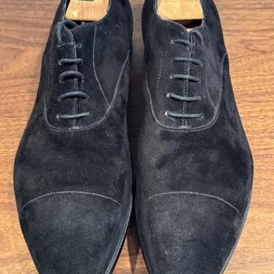 Prada Black Suede Oxford Dress Shoes