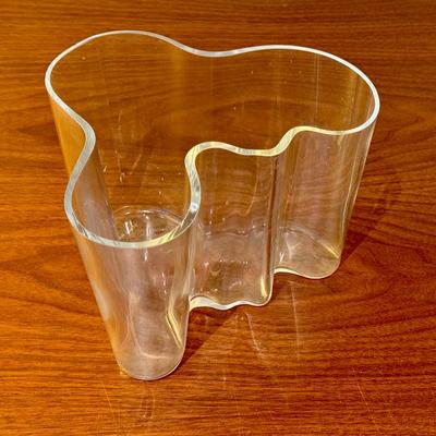 Alvar Aalto SavoyClear Glass Vase 
