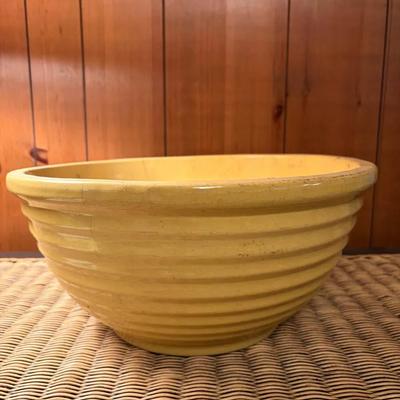Large yellow ceramic bowl