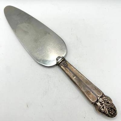 Vintage Sterling Silver Handled Stainless Steel Serving Knife