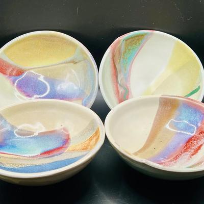 (4) Signed Bonnema Potters Ceramic Bowls — Lot 2