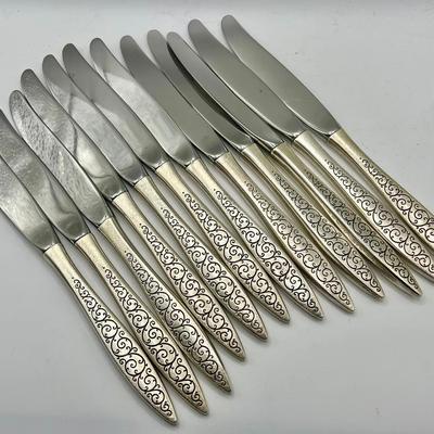 (12) Sterling Silver Dinner Knives — Wallace Sterling Spanish Lace
