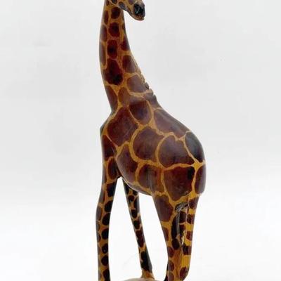 Wooden Giraffe Figurine Made In Kenya