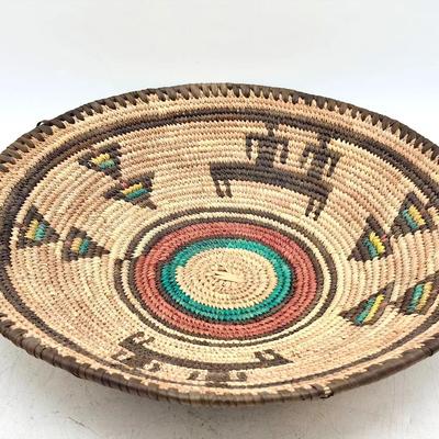 Woven Basket With Designs 