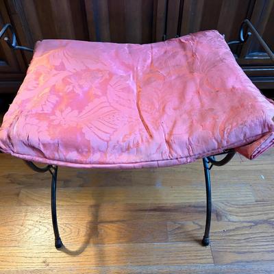 Wrought iron bench or footstool 