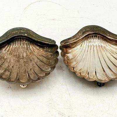 (2) Silverplate Shell Dishes 