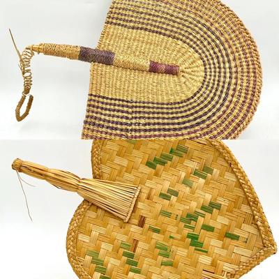 (2) Woven Fans 