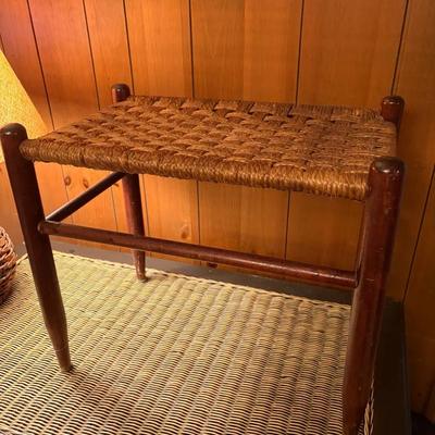 Woven bench or footrest