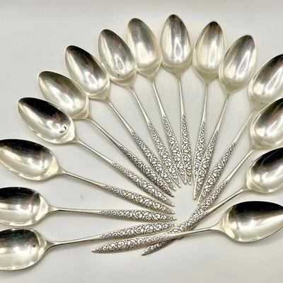 (15) Sterling Silver Spoons — Wallace Sterling Spanish Lace