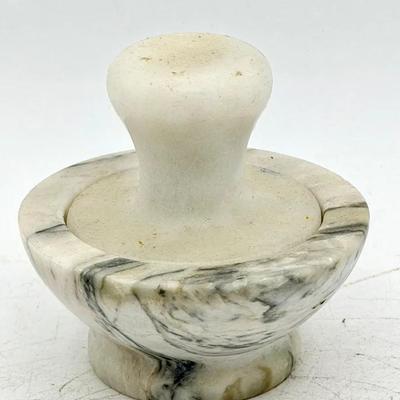 Marble Mortar & Pestle Spice Grinder