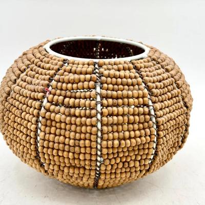 Decorative Beaded Vase