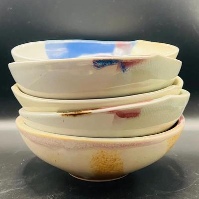 (5) Signed Bonnema Potters Ceramic Bowls — Lot #3