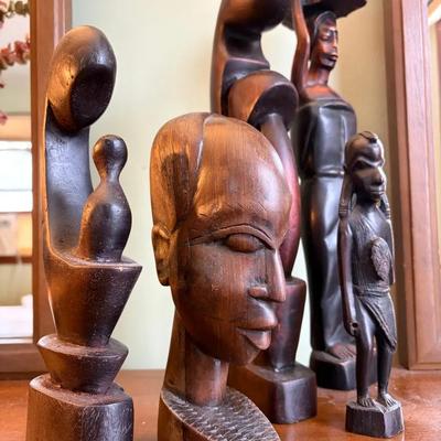 (5) Wooden statues
