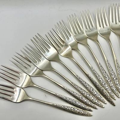 (11) Sterling Silver Forks — Wallace Sterling Spanish Lace