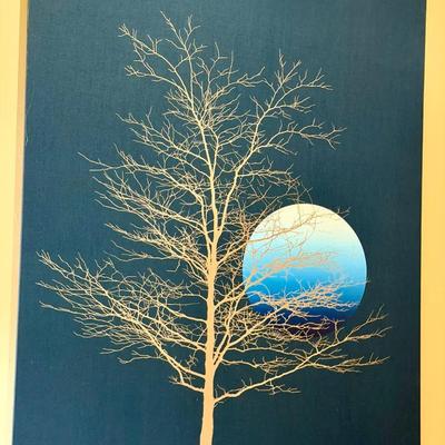 Signed Tamarack Painting On Fabric 