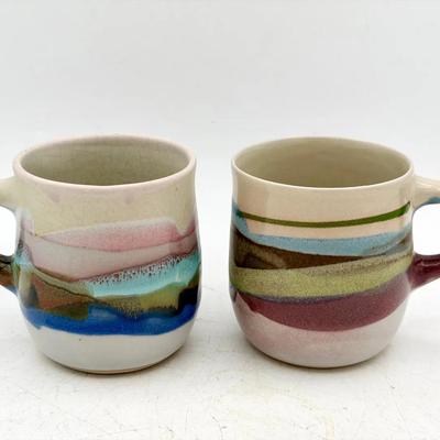 (2) Bonnema Potters Signed Ceramic Mugs