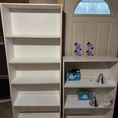 (2) White Shelves