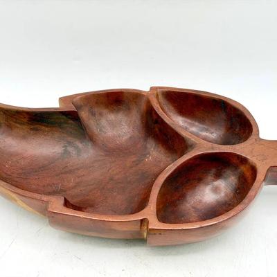 GMB Made In Haiti Wooden Leaf Server