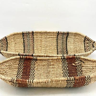 (2) Oblong Baskets 