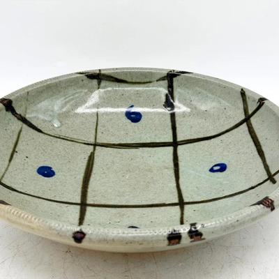 Stamped Frog Town Pottery Bowl