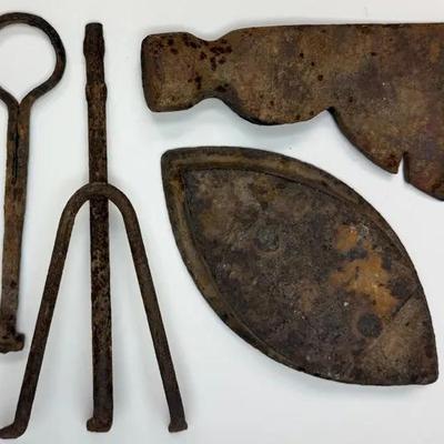 Antique “Hatchet Head,” “Sad Iron” and More