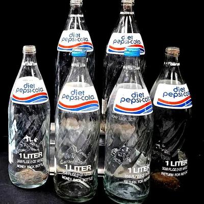 "Pepsi-Cola" Swirl Glass Bottle Collection 