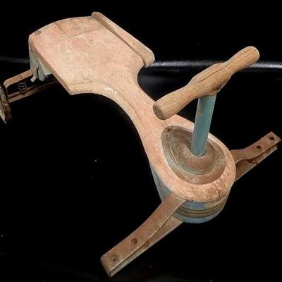 Vintage Primitive Wooden Tricycle 