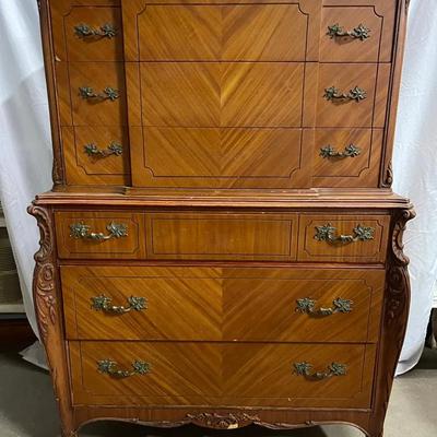French Provincial Highboy Dresser