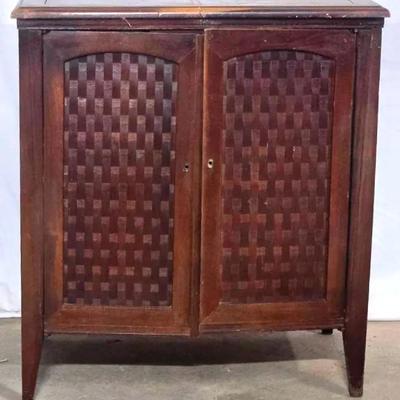Sewing Cabinet with Basket Weave Doors 