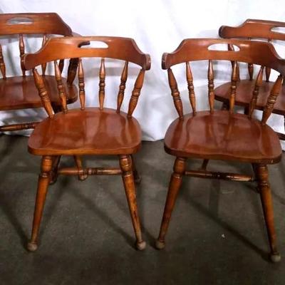 Vintage Colonial Style Pub Dining Chairs