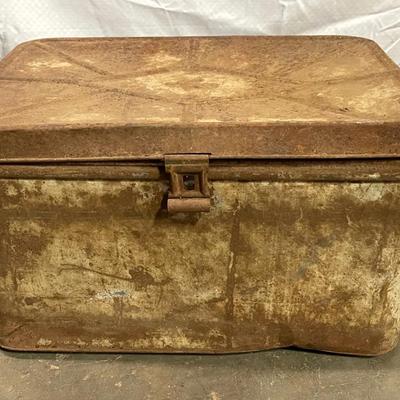 Antique Metal Ice Chest/ Utility Storage