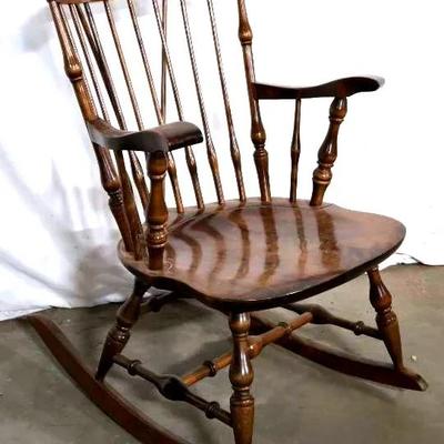 "Nichols & Stone Co" Windsor Spindle Rocking Chair