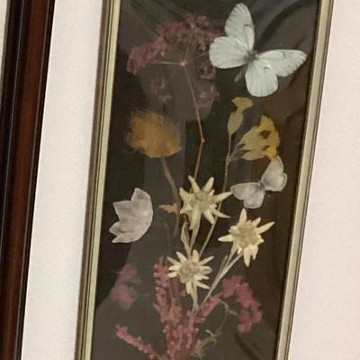 Sale Photo Thumbnail #86: Vintage austrian pressed dried floral and butterfies