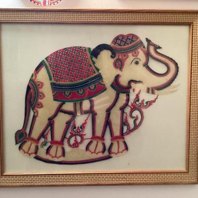 Sale Photo Thumbnail #140: Thai leather art elephant