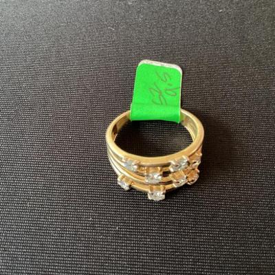 Sale Photo Thumbnail #44: Sterling silver ring with real diamonds size