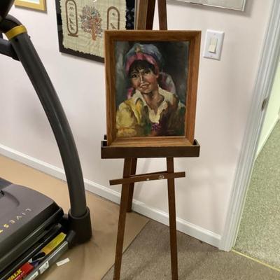 Sale Photo Thumbnail #167: Easel with picture of a woman